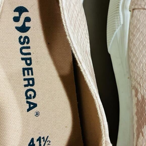 Superga beige/pink Slip-On Sneakers 41.5/ 10.5 - 11 - Picture 6 of 8